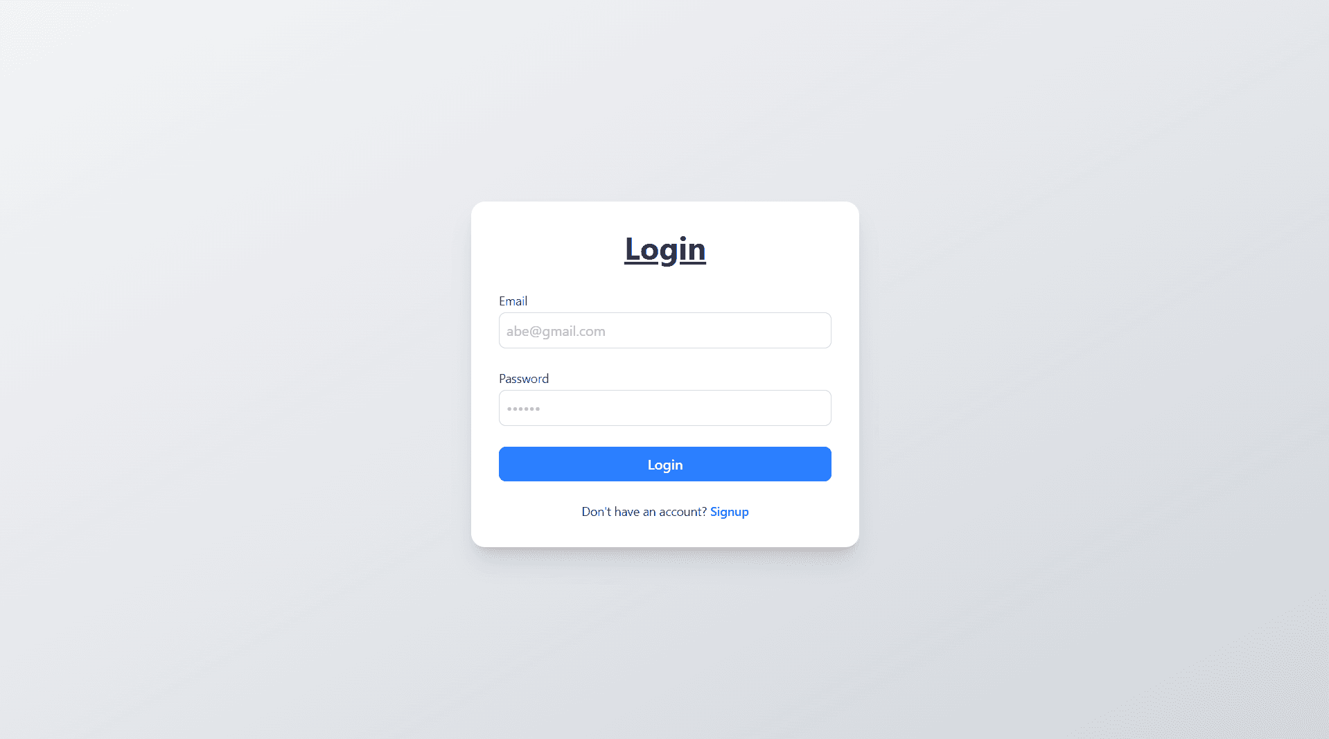 Authentication React Application